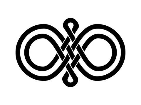 Celtic knot trinity on white background for tattoo symbol religion icon logo. Stockillustratie