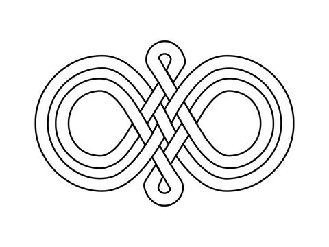 Celtic knot trinity on white background for tattoo symbol religion icon logo. Stockillustratie
