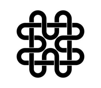 Celtic knot trinity on white background for tattoo symbol religion icon logo. Illustrazione stock