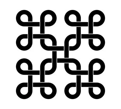 Celtic knot trinity on white background for tattoo symbol religion icon logo. Stockillustratie