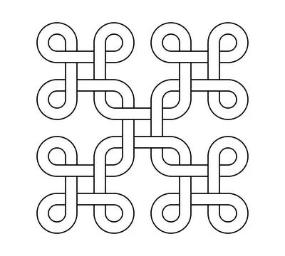 Celtic knot trinity on white background for tattoo symbol religion icon logo. Stockillustratie