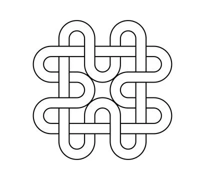 Celtic knot trinity on white background for tattoo symbol religion icon logo. Stock Illustration