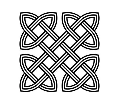 Celtic knot trinity on white background for tattoo symbol religion icon logo. Stockillustratie