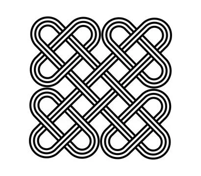Celtic knot trinity on white background for tattoo symbol religion icon logo. Stockillustratie