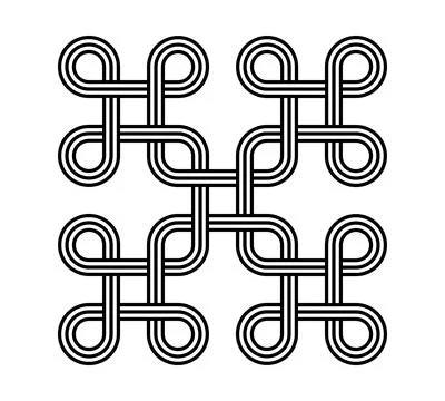 Celtic knot trinity on white background for tattoo symbol religion icon logo. Stockillustratie
