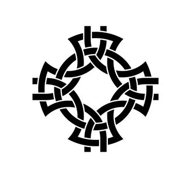 Celtic knot trinity on white background for tattoo symbol religion icon logo. Stock Illustration