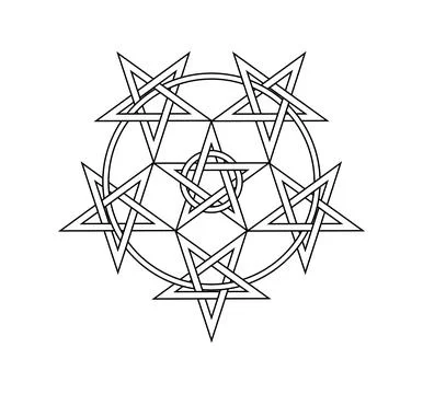 Celtic knot trinity on white background for tattoo symbol religion icon logo. Stock Illustration