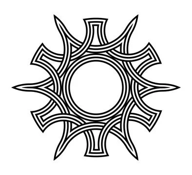 Celtic knot trinity on white background for tattoo symbol religion icon logo. Stockillustratie