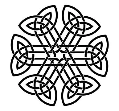 Celtic knot trinity on white background for tattoo symbol religion icon logo. Stock Illustration