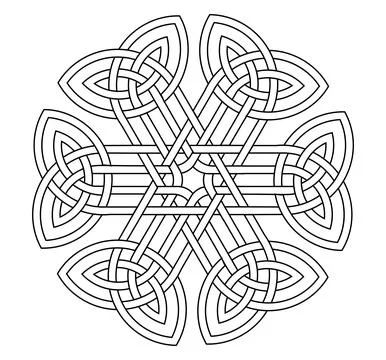 Celtic knot trinity on white background for tattoo symbol religion icon logo. Stock Illustration