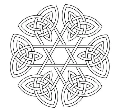 Celtic knot trinity on white background for tattoo symbol religion icon logo. Stock Illustration