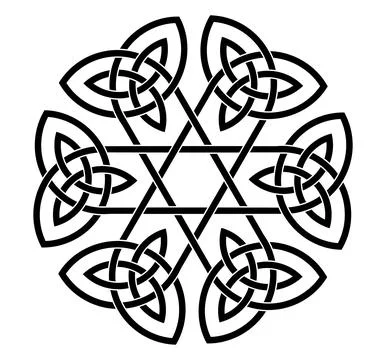 Celtic knot trinity on white background for tattoo symbol religion icon logo. Stock Illustration