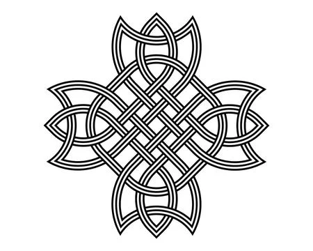 Celtic knot trinity on white background for tattoo symbol religion icon logo. Stock Illustration