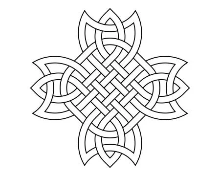 Celtic knot trinity on white background for tattoo symbol religion icon logo. Stock Illustration