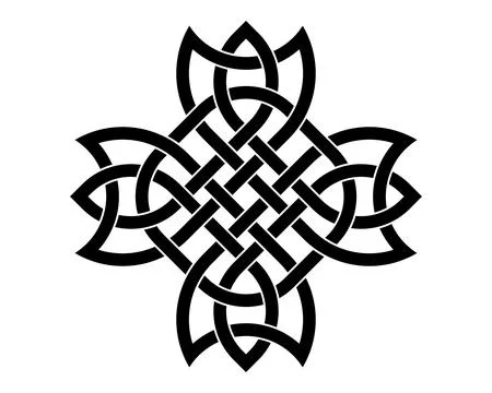 Celtic knot trinity on white background for tattoo symbol religion icon logo. Stock Illustration