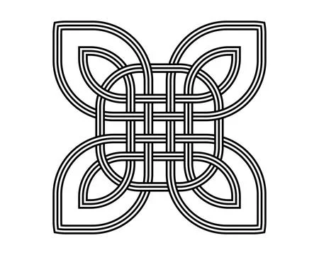 Celtic knot trinity on white background for tattoo symbol religion icon logo. Stock Illustration