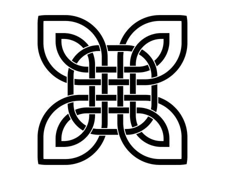 Celtic knot trinity on white background for tattoo symbol religion icon logo. Stock Illustration