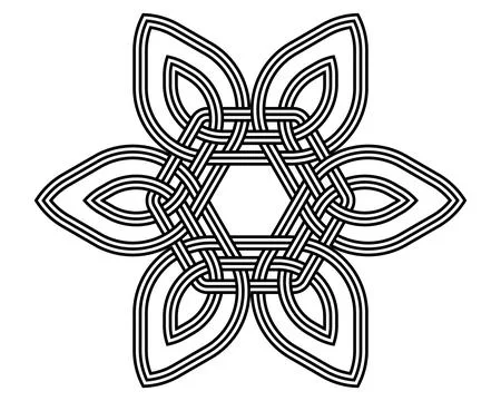 Celtic knot trinity on white background for tattoo symbol religion icon logo. Stock Illustration