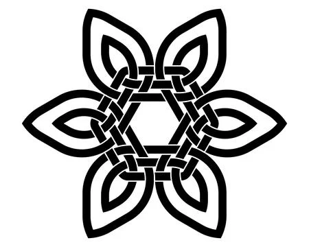 Celtic knot trinity on white background for tattoo symbol religion icon logo. Stock Illustration