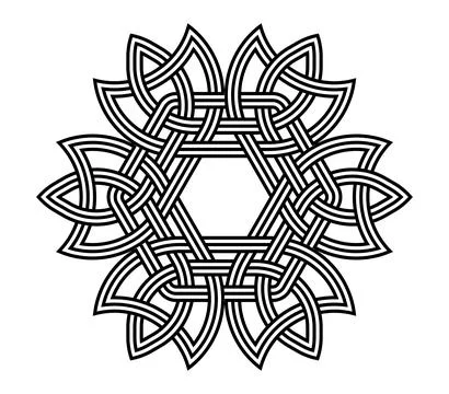 Celtic knot trinity on white background for tattoo symbol religion icon logo. Stock Illustration