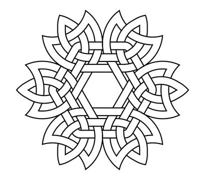 Celtic knot trinity on white background for tattoo symbol religion icon logo. Stock Illustration