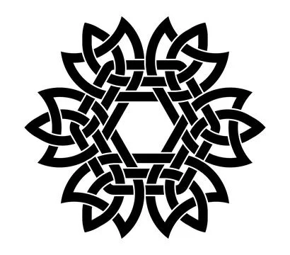Celtic knot trinity on white background for tattoo symbol religion icon logo. Stock Illustration