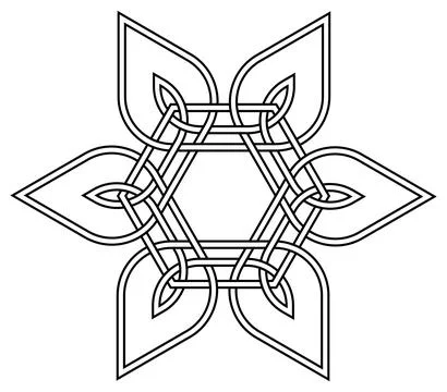 Celtic knot trinity on white background for tattoo symbol religion icon logo. Stock Illustration