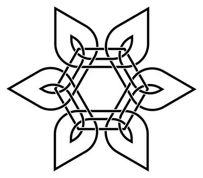 Celtic knot trinity on white background for tattoo symbol religion icon logo. Stock Illustration