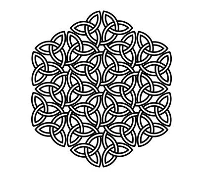 Celtic knot trinity on white background for tattoo symbol religion icon logo. Stock Illustration