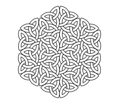 Celtic knot trinity on white background for tattoo symbol religion icon logo. Stock Illustration