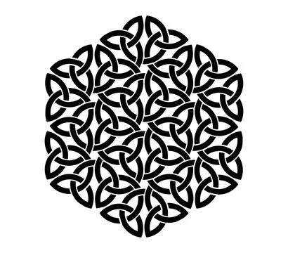 Celtic knot trinity on white background for tattoo symbol religion icon logo. Stock Illustration