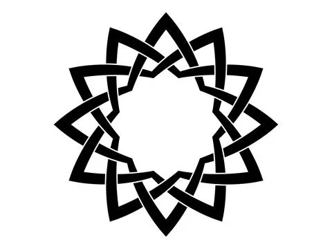 Celtic knot trinity on white background for tattoo symbol religion icon logo. Stock Illustration