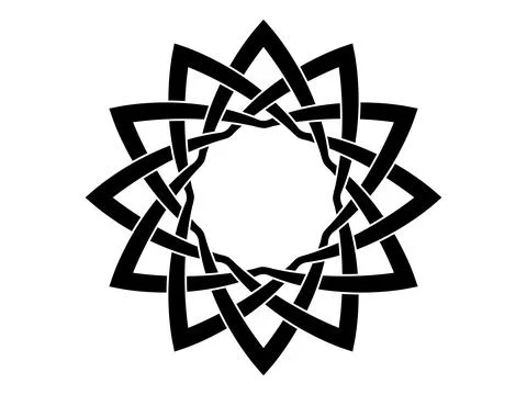Celtic knot trinity on white background for tattoo symbol religion icon logo. Stock Illustration