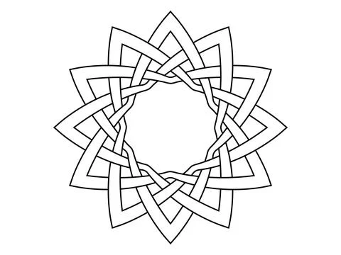 Celtic knot trinity on white background for tattoo symbol religion icon logo. Stock Illustration