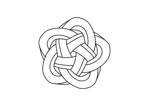Celtic knot trinity on white background for tattoo symbol religion icon logo. Stock Illustration