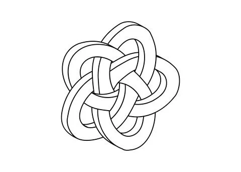 Celtic knot trinity on white background for tattoo symbol religion icon logo. Stock Illustration