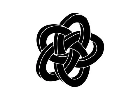 Celtic knot trinity on white background for tattoo symbol religion icon logo. Stock Illustration