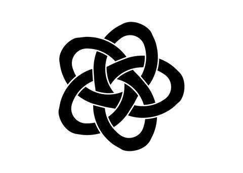 Celtic knot trinity on white background for tattoo symbol religion icon logo. Stock Illustration