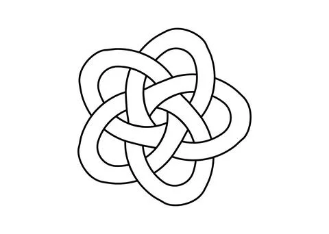 Celtic knot trinity on white background for tattoo symbol religion icon logo. Stock Illustration