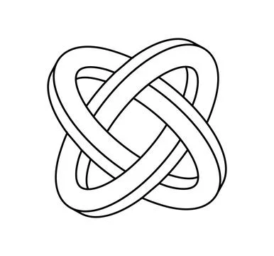 Celtic knot trinity on white background for tattoo symbol religion icon logo. Stock Illustration