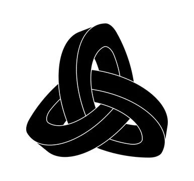 Celtic knot trinity on white background for tattoo symbol religion icon logo. Stock Illustration