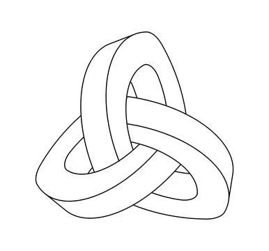 Celtic knot trinity on white background for tattoo symbol religion icon logo. Stock Illustration