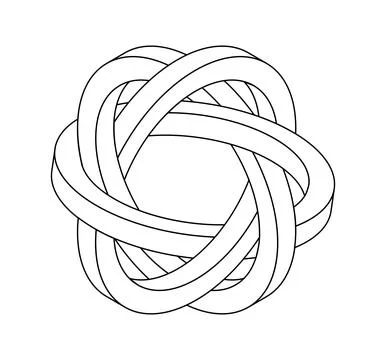 Celtic knot trinity on white background for tattoo symbol religion icon logo. Stock Illustration
