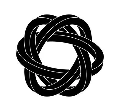Celtic knot trinity on white background for tattoo symbol religion icon logo. Stock Illustration