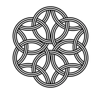 Celtic knot trinity on white background for tattoo symbol religion icon logo. Stock Illustration