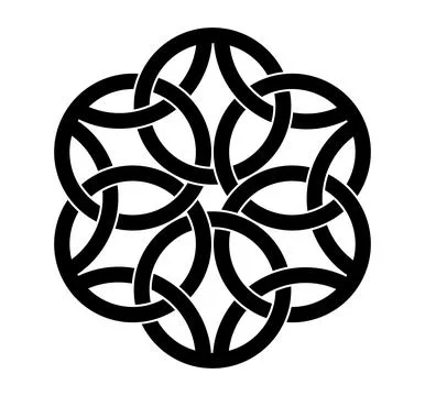 Celtic knot trinity on white background for tattoo symbol religion icon logo. Stock Illustration