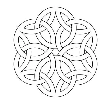 Celtic knot trinity on white background for tattoo symbol religion icon logo. Stock Illustration