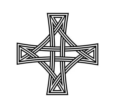 Celtic knot trinity on white background for tattoo symbol religion icon logo. Stock Illustration
