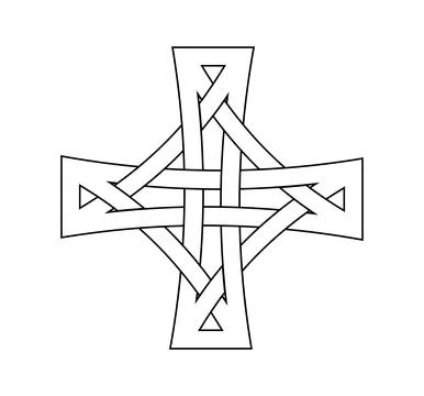 Celtic knot trinity on white background for tattoo symbol religion icon logo. Stock Illustration