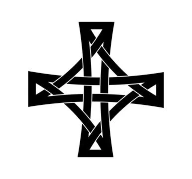 Celtic knot trinity on white background for tattoo symbol religion icon logo. Stock Illustration